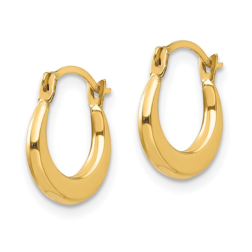 Million Charms 14k Yellow Gold Madi K Small Hoop Earrings 12 L x 10 W - Picture 2 of 5